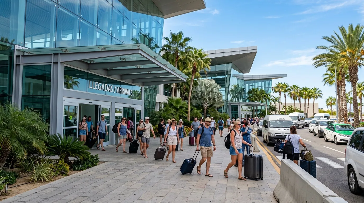 SJD Airport Terminal Exit Zone Riu Palace Cabo Airport Transportation transportation guide