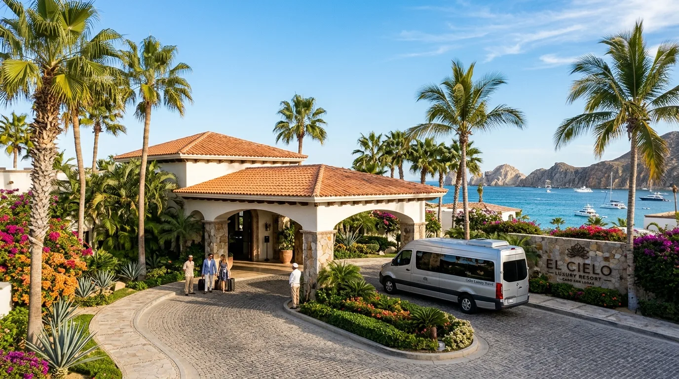 Resort Arrival Drop-Off at Riu Santa Fe Riu Santa Fe Cabo Airport Transportation transportation guide